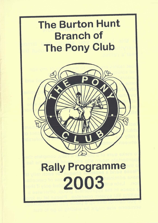 Rally Booklets