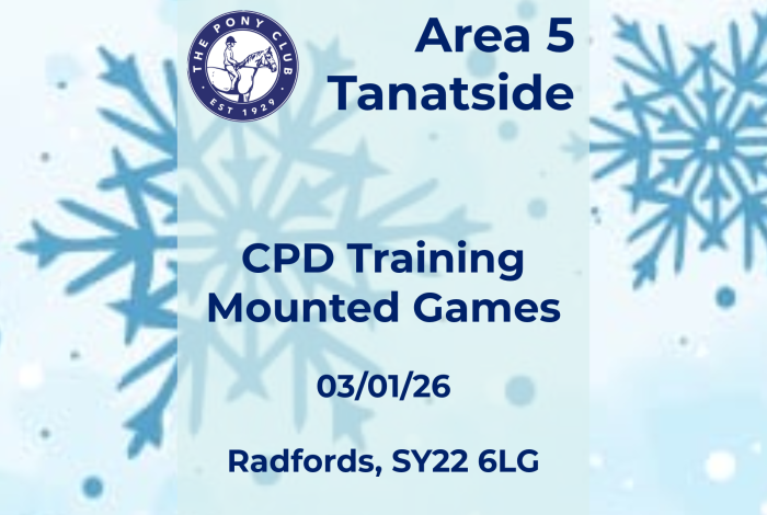 Area 5 CPD - Mounted Games Training - Tanatside - 03/01/26