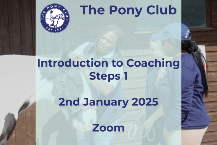 Pony Club - Steps 1 Introduction to Coaching