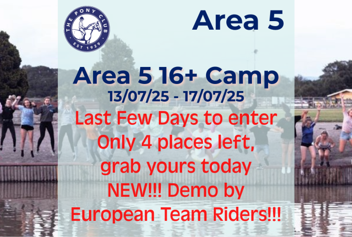 Area 5 - 16+ Camp - Last Few Days to enter ... Only 4 places left