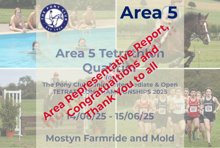 Area 5 Tet Qualifier - Area Representative Report, Congratualtions and Thank You to all