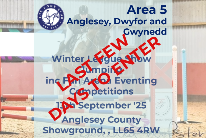 LAST FEW DAYS TO ENTER - Area 5 - WLSJ - Anglesey, Dwyfor and Gwynedd - 13/09/25