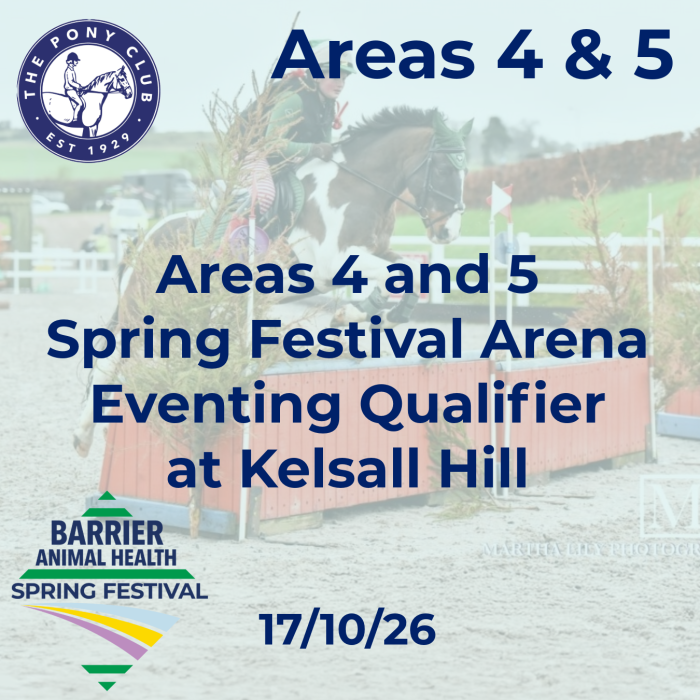 Areas 4 and 5 Arena Eventing Qualifier - 17/10/26 - Kelsall Hill