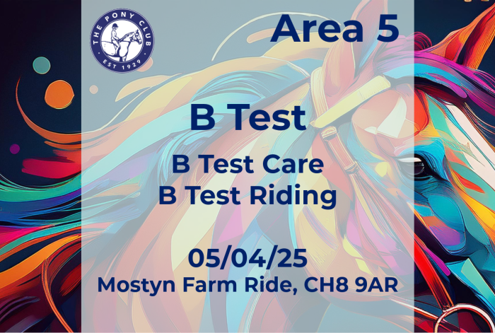 Area 5 B Test, Care and Riding - Mostyn - 05/04/25