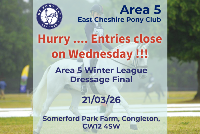 Area 5 Winter League Dressage Final - 21/03/26