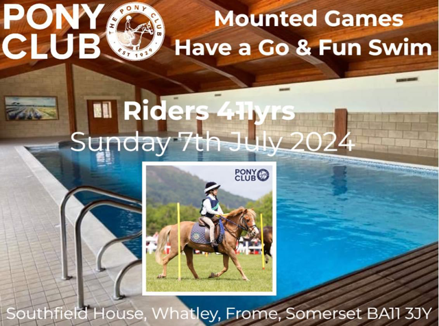 Novice Pony Club Mounted Games ‘Have a Go & Fun Swim’